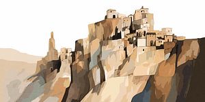Bergdorpje in Sicilie van Patterns & Palettes