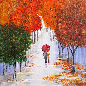 Wandeling in de herfst. van Ilona Kumschliess