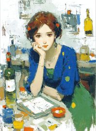 Woman Table | Relaxing Kitchen Moments by OMG Art