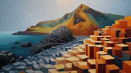 Causeway Coast, Angleterre : panorama abstrait sur TheXclusive Art