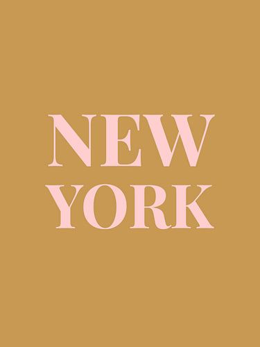 NEW YORK (in goud/roze)