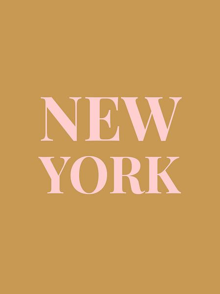 NEW YORK (in goud/roze) van MarcoZoutmanDesign