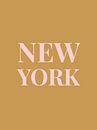 NEW YORK (in goud/roze) van MarcoZoutmanDesign thumbnail