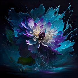 Funkelnde dynamische Dahlie von Lauri Creates