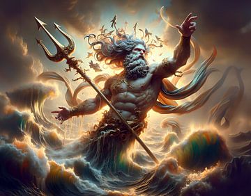 The Greek god Poseidon. Olympian god of Sea and underwater, Pose van Eye on You