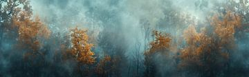 Herfstkleuren met mist van fernlichtsicht