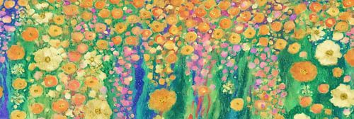 Bloementapijt in Zomerkleuren