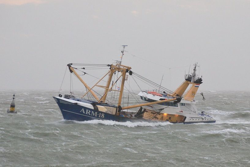 Schip in de storm by Eric Janse