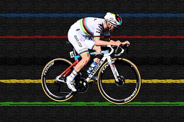 Remco Evenepoel met witte broek Fresco van FreddyFinn