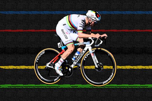 Remco Evenepoel avec pantalon blanc Fresco
