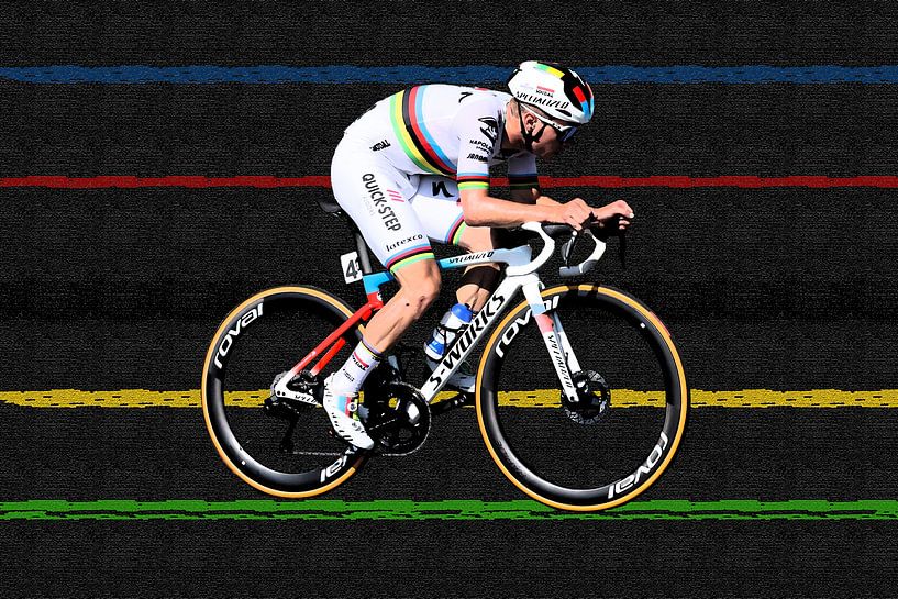 Remco Evenepoel met witte broek Fresco van FreddyFinn