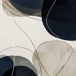Harmonie in Beige: Abstrakte Formen und Verbindungen