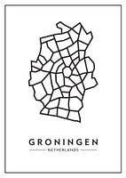 Groningen van boven – abstract lijnenspel met karakter