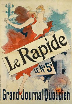 Jules Chéret - Le Rapide,Le Nº 5c., Grand Journal Quotidien (1892) van Peter Balan