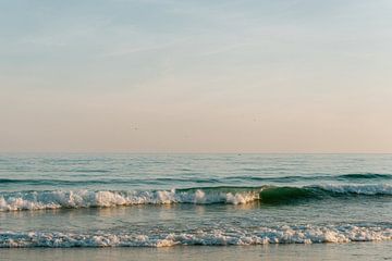 Sonnenuntergang an der Algarve am Strand | Travelfoto Portugal von Suzanne Spijkers