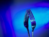 Two forks so blue
