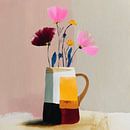 Colourful vase with flowers by Studio Allee thumbnail