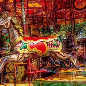 Paarden carousel von Robert Koelewijn