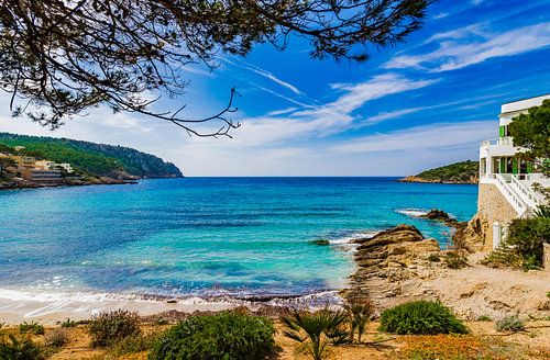 Sant Elm met idyllisch uitzicht op zee, Mallorca Balearen, Spanje