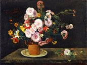 Boeket asters, Gustave Courbet, 1859 van Atelier Liesjes thumbnail