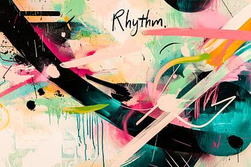Abstract kleurrijk  lijnen van Art & Soul Creations