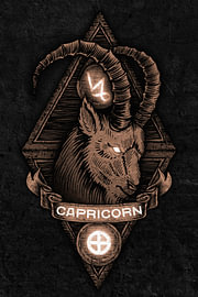 Illustration du signe du zodiaque du Capricorne sur John Dan