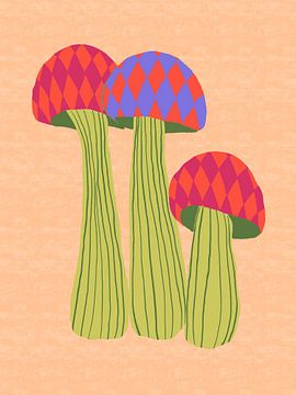 Harlequin Mushrooms by Aliya Putrus