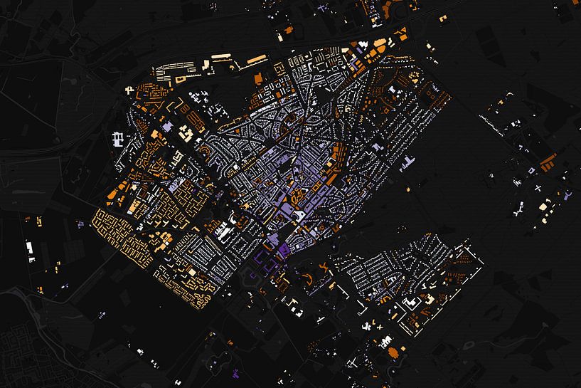 Kaart van Zeist abstract by Maps Are Art