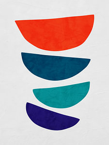 Abstrakte organische geometrische moderne farbenfrohe Kunst