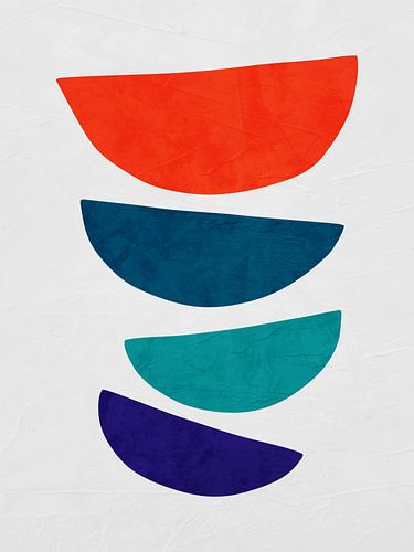 Abstract, organic, geometric, modern, colourful art
