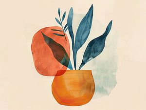 Peinture minimaliste végétale