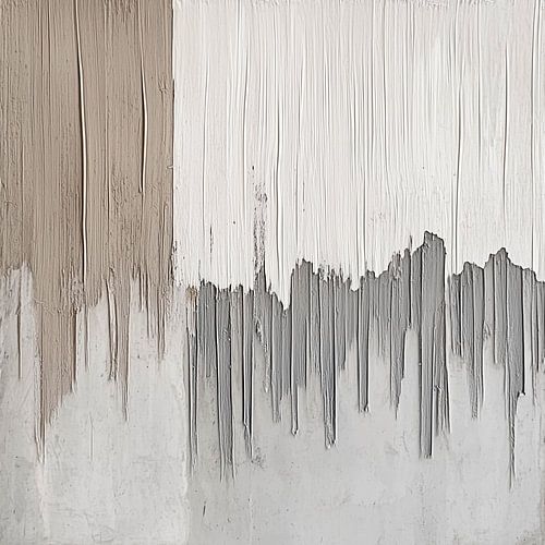 Triefende Schichten von Beige und Grau in einem minimalistischen Spiel