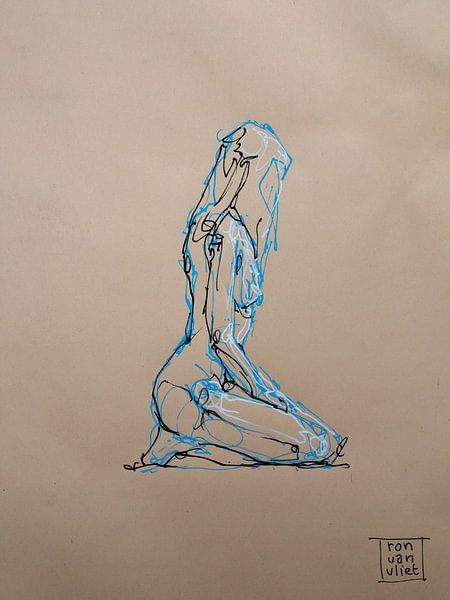 Zittende pose van Ron van Vliet