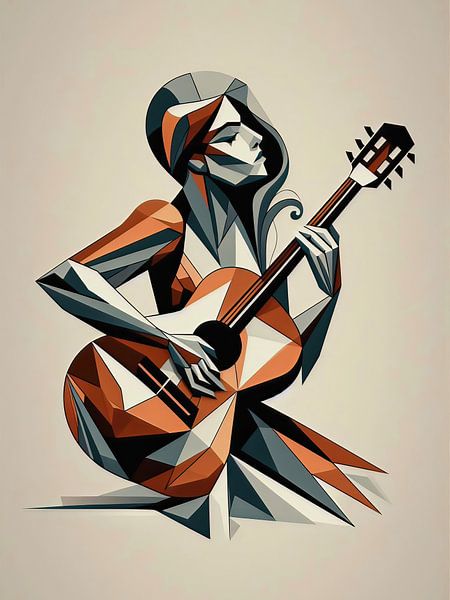 The Cubist Guitarist by INGO