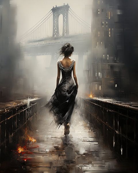 Woman in New York by Hans-Jürgen Flaswinkel