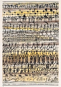 ERA. 'Afkoeling in een hete zone tuin' (1924) tekening van Paul Klee. van Dina Dankers