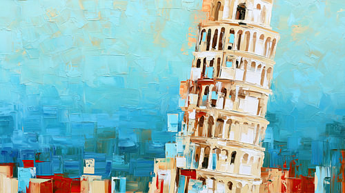 Leaning Tower of Pisa, Italy – abstract panorama
