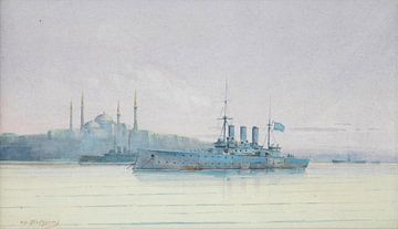 The battleship Averof in Constantinople, Emilios Prossalentis by Atelier Liesjes