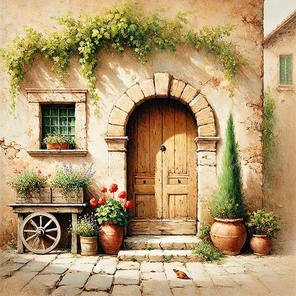 Italienisches Leben - Straßenszene von Marijke Trienekens