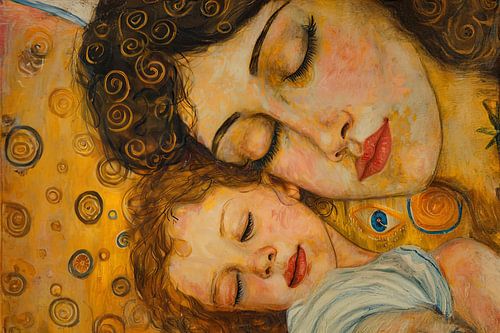 schilderachtig portret moeder en kind