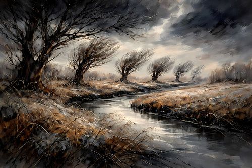 Wilgen in de storm