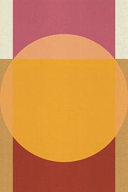 Art géométrique abstrait coloré en jaune et violet sur Art minimaliste abstrait