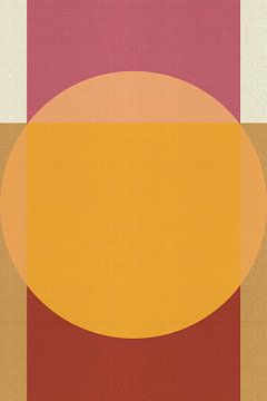 Abstracte kleurrijke geometrische kunst van Abstract Minimalist Art