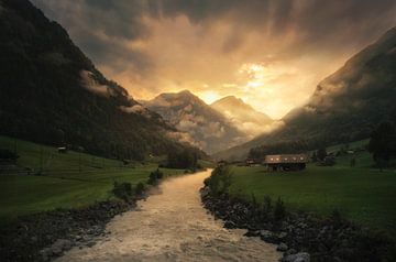 River through the mountains by Rob Visser