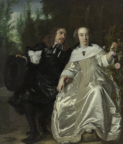 Abraham del Court en zijn vrouw Maria de Kaersgieter, Bartholomeus van der Helst