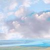 Polderlandschap met wolken van Diana Mets