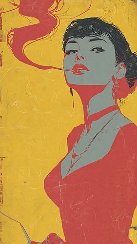 Vintage Soul – Modern digitaal portret van een vrouw