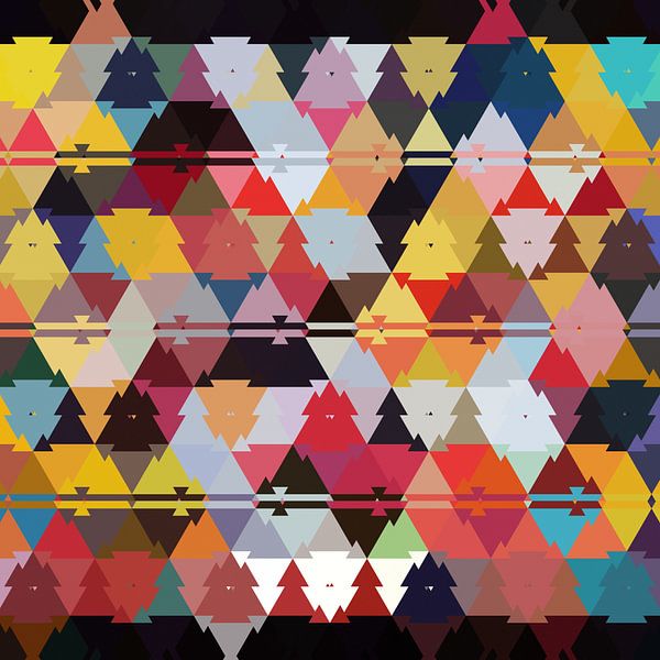 Abstrakte Dreiecke mehrfarbig von Maurice Dawson