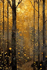 Verträumter goldener Wald