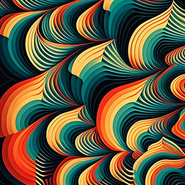 Abstract wave pattern by Vythryd Arts